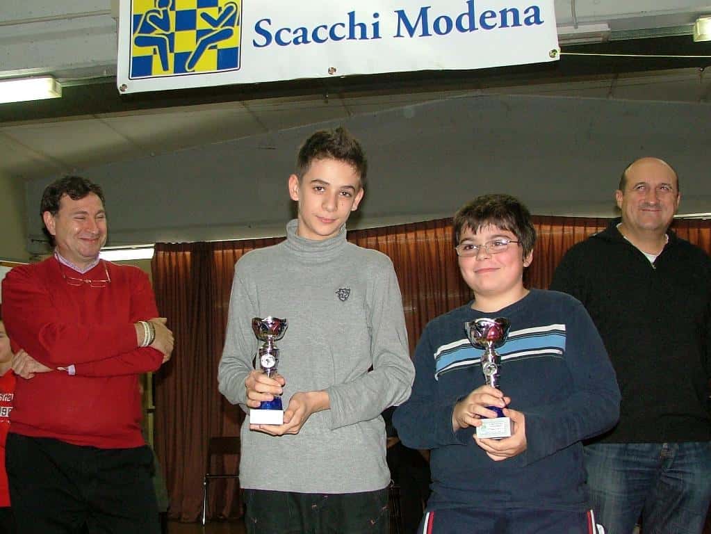 Fascia under 12 : 2° classificato Alessandro Brini di Bologna e 1° posto per Isacco Faglioni di Modena