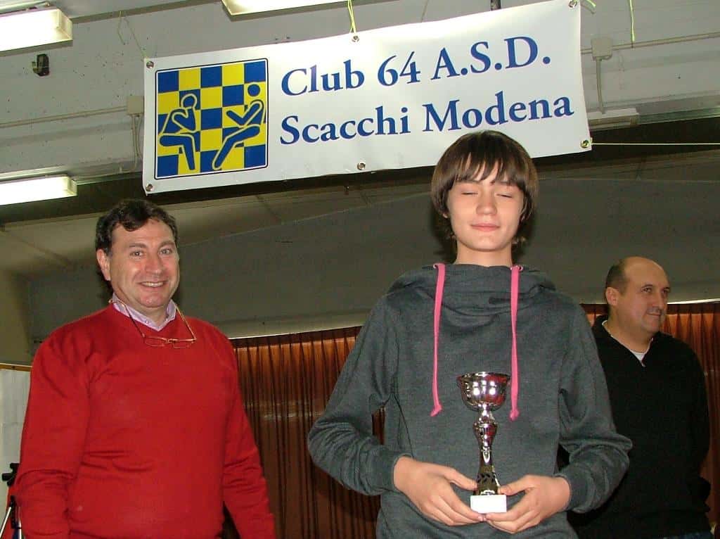 Fascia under 14 : vince il giovanissimo CM Alex Dobboletta di Bologna