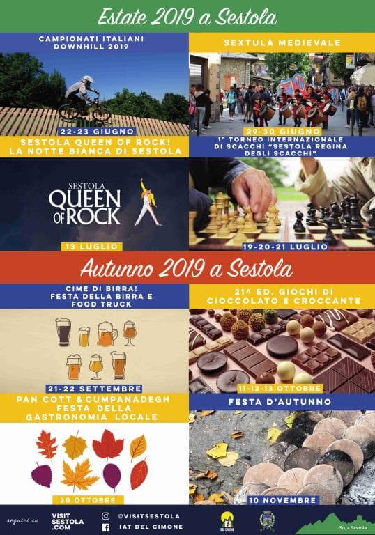Gli eventi estate-autunno 2019 a Sestola!